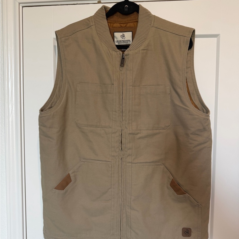 Legendary Whitetails Khaki Duck Canvas Vest